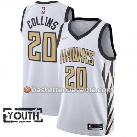 Maillot Basket Atlanta Hawks John Collins 20 2018-19 Nike City Edition Blanc Swingman - Enfant